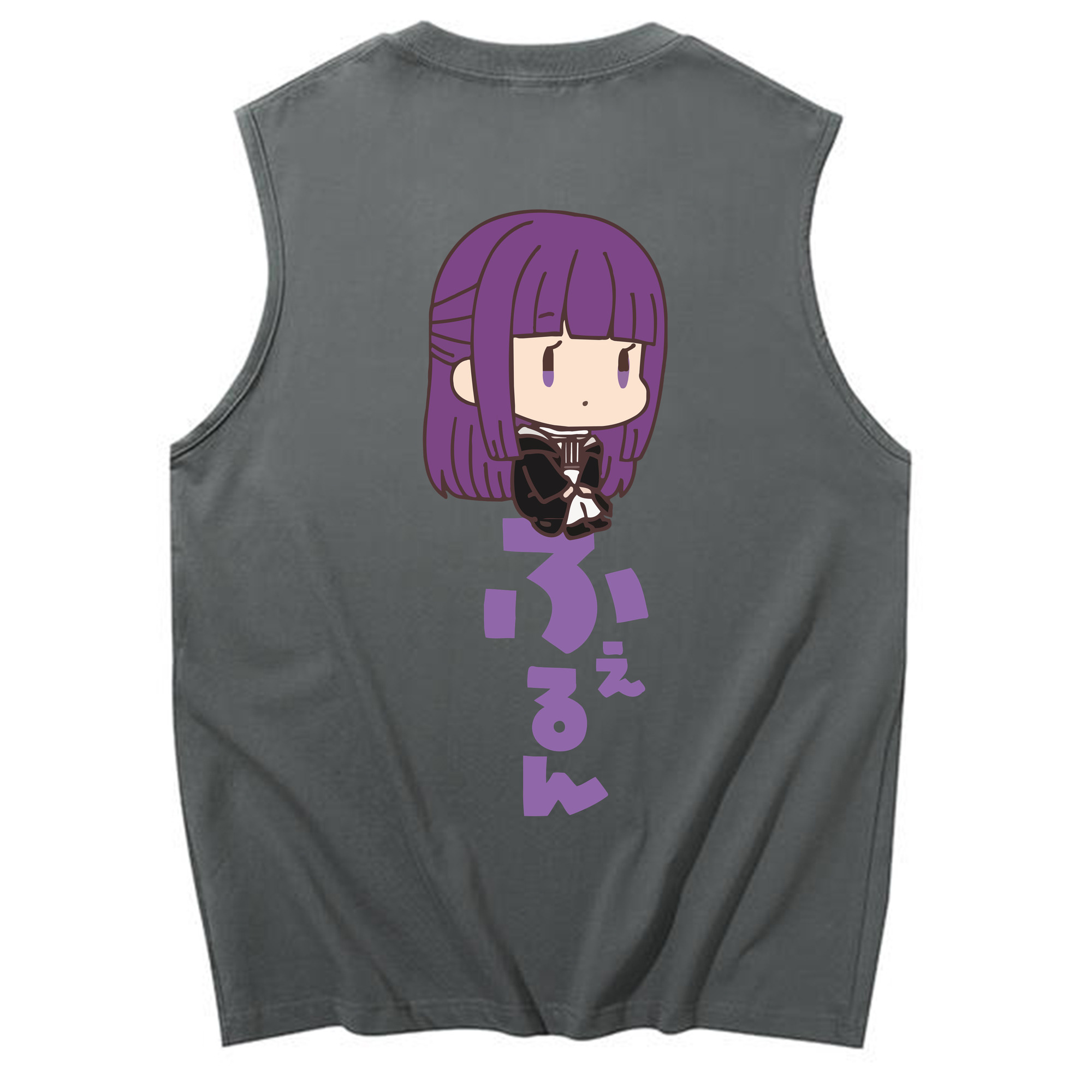 （画像用） 葬送のフリーレン Frieren コットン100％タンクトップ（背面プリント）